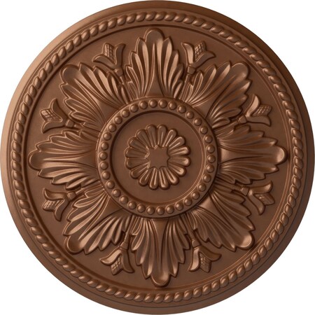 Edinburgh Ceiling Medallion (Fits Canopies up to 5 1/4"), 18"OD x 1 3/4"P, Polished Copper